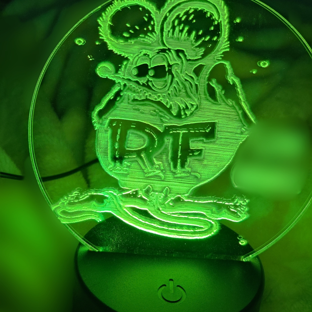 Rat Fink Night Light With Different Colors Of Led Lights